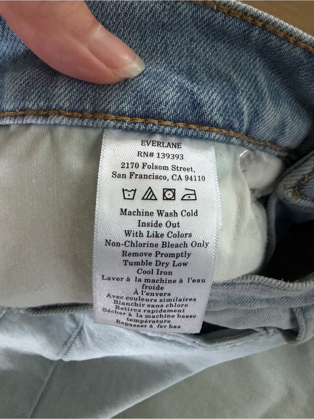Everlane Light Blue wide leg Jean - Picture 3 of 6